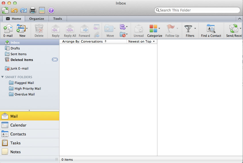 Microsoft Outlook 2011 для Mac